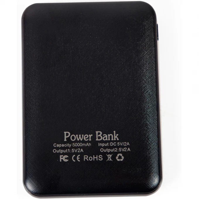 Пауэрбанк CALYPSO Li-Pol 5Ah (Черный; 90x62x12 мм)