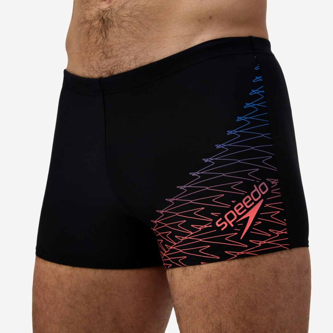 Плавки-шорты Speedo Medley Logo Aquashort (Мужской; 38 (54); Черный/Красный)