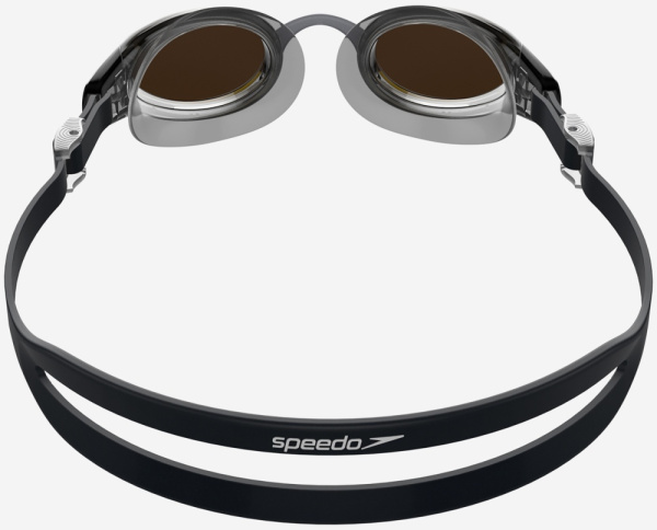 Очки для плавания Speedo Mariner Pro Mirror (зеркальные; Черный/Оранжевый)